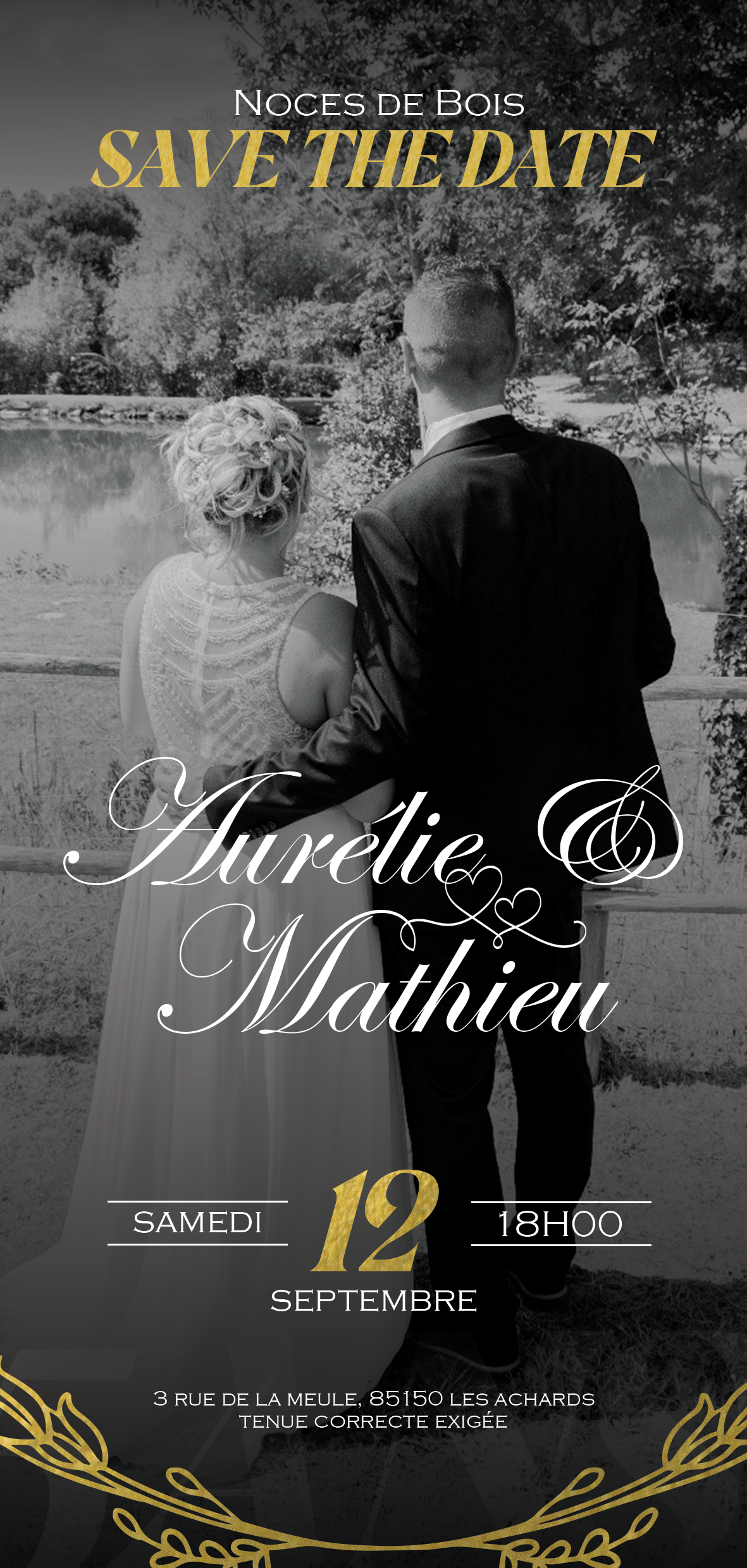 Save the Date, Mariage Aurélie & Mathieu