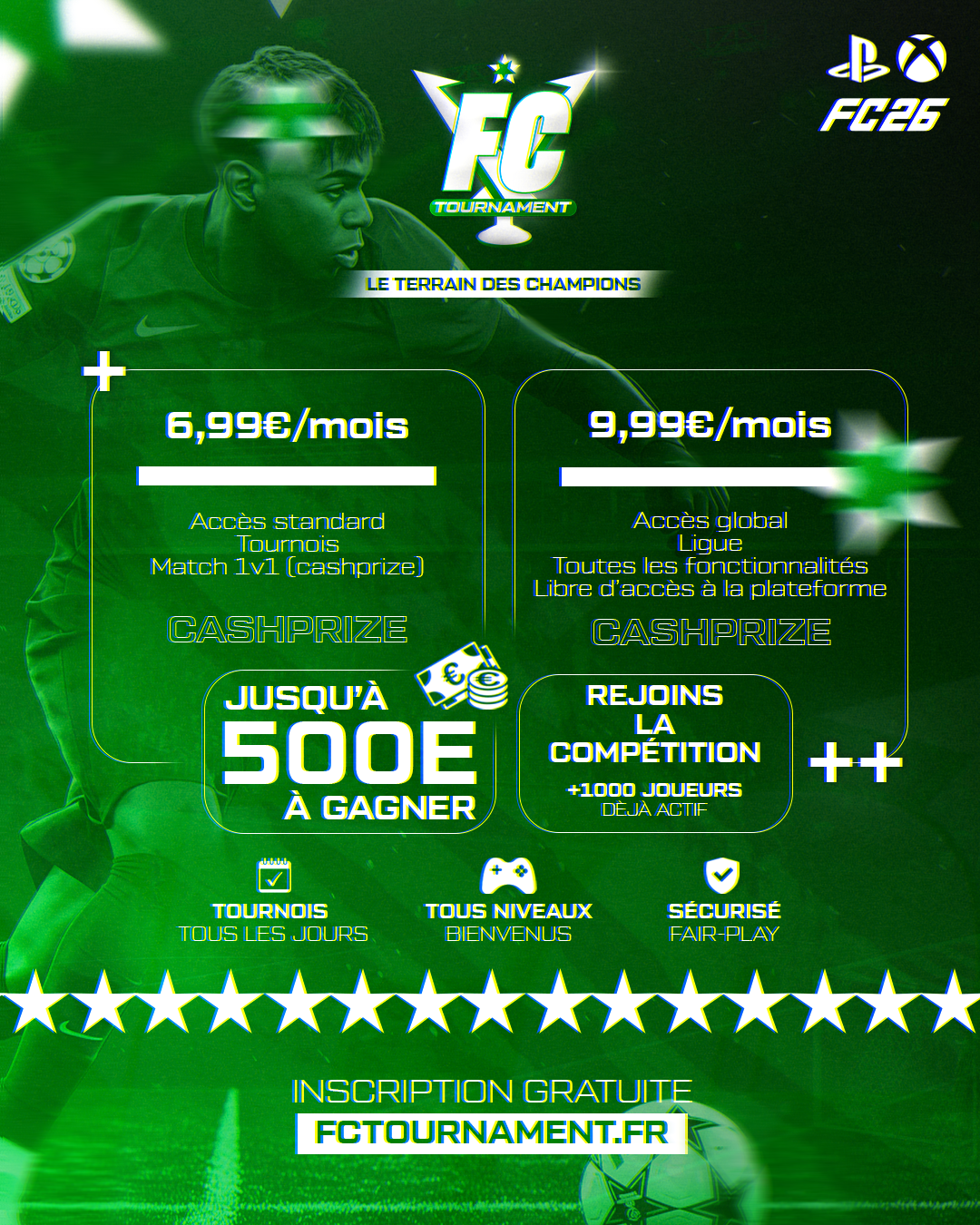 FC Tournament, Publicité forfait en ligne